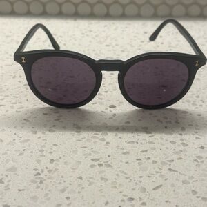 Illesteva Black Sunglasses with Gold Temple Accent